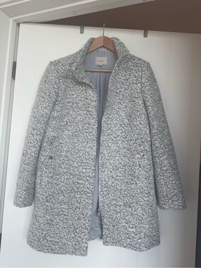 LOFT Boucle Coat in light grey Size XS